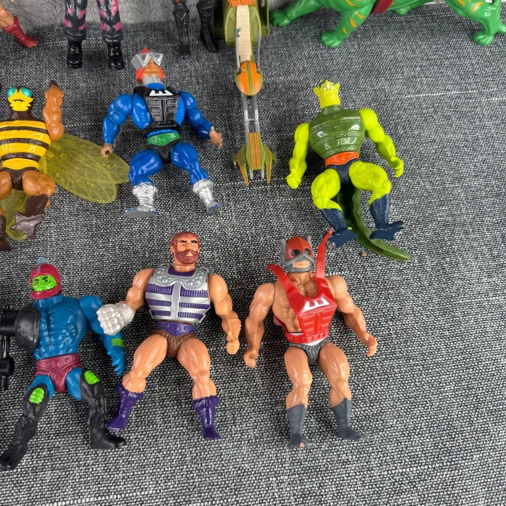 Mattel Masters of the Universe Action Figure Lot 80s He-Man Skeletor Battle Cat